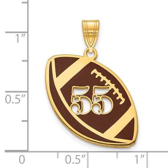 Football with Cutout Number Pendants
