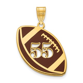 Football with Cutout Number Pendants