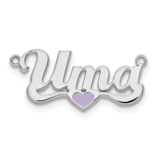 Enameled Heart Nameplate