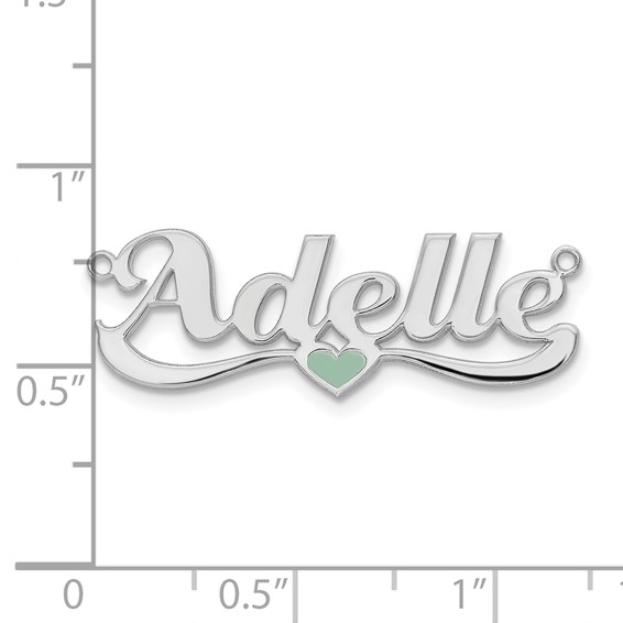 Enameled Heart Nameplate