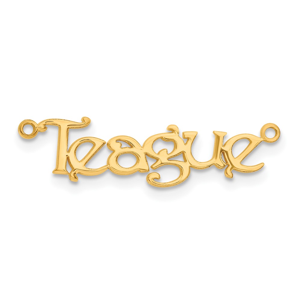 Sterling Silver/Gold-plated Bouquet Font Name Plate