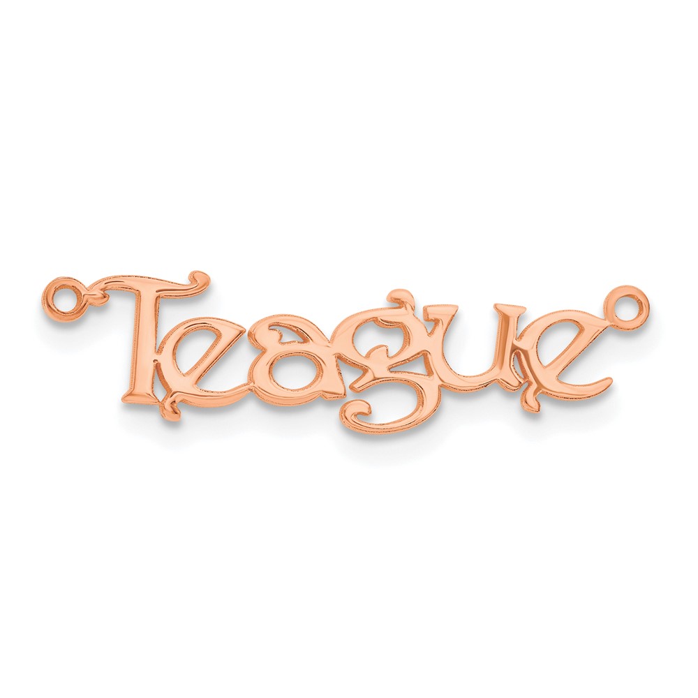 Sterling Silver/Rose-plated Bouquet Font Name Plate