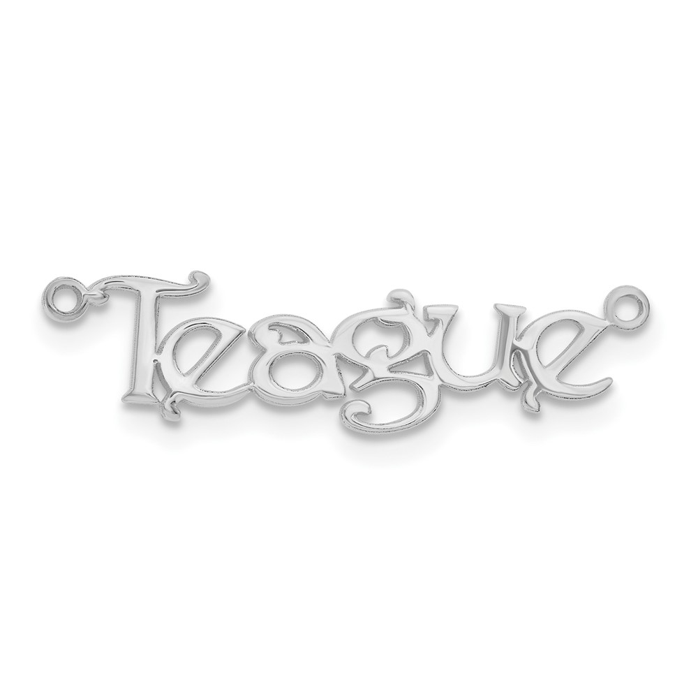 Sterling Silver/Rhodium-plated Bouquet Font Name Plate
