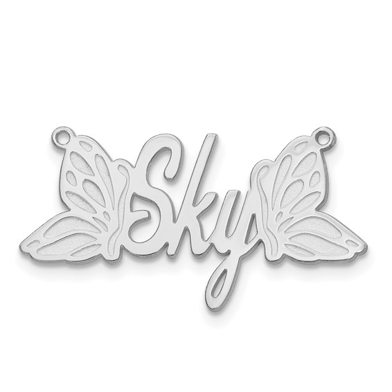 Butterfly Wings Nameplate Necklace                                    