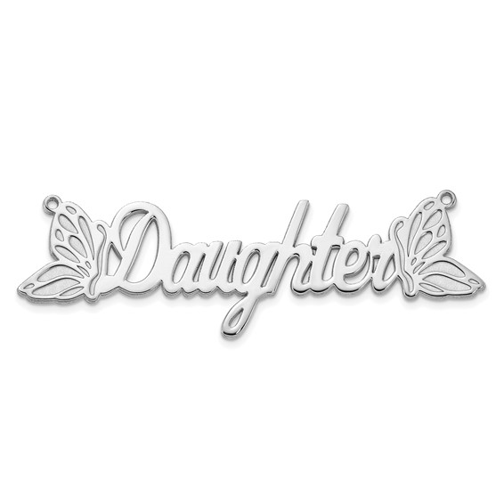 Butterfly Wings Nameplate Necklace                                    