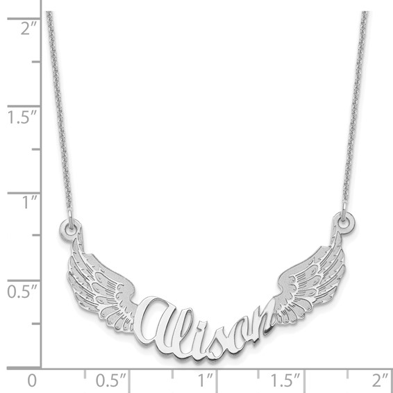 Angel Wings Nameplate Necklace