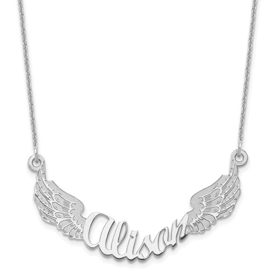 Angel Wings Nameplate Necklace