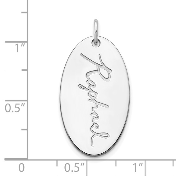 Oval Script Name Charm                                                