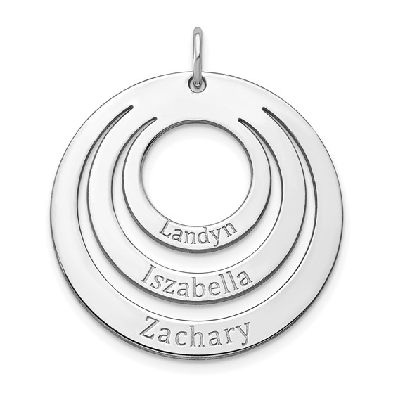 3 Name Circle in Circle Charm                                           