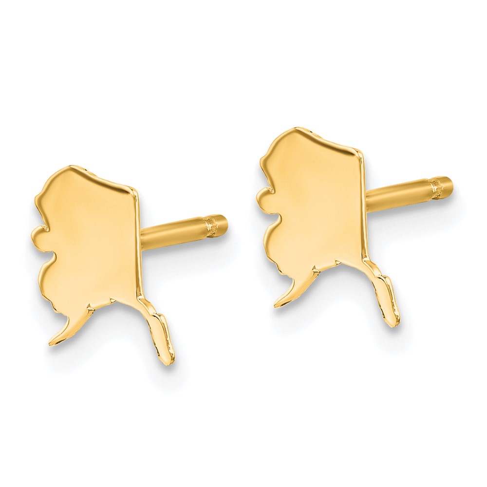 14KY Alaska State Earrings (XNE50Y-AK)