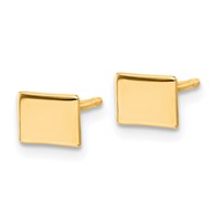 Sterling Silver Gold-plated Colorado State Earrings view 2
