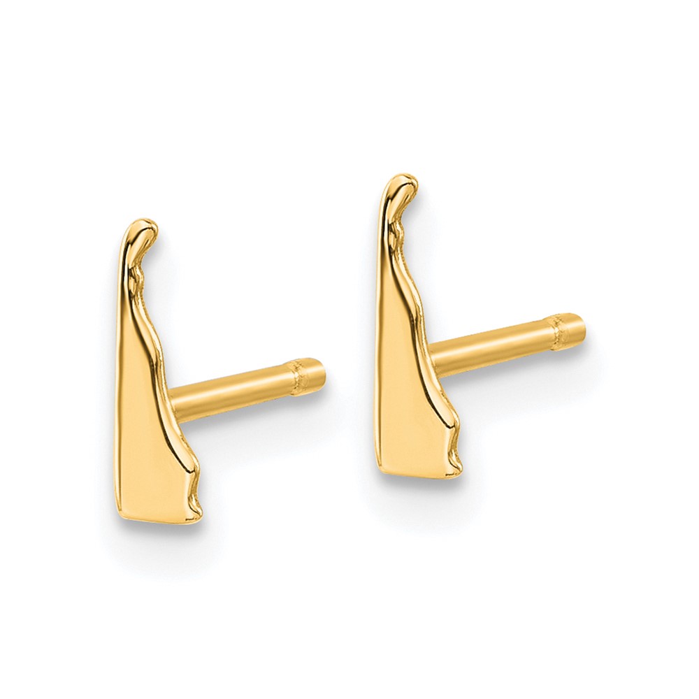 14KY Delaware State Earrings (XNE50Y-DE)
