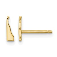Sterling Silver Gold-plated Delaware State Earrings view 1