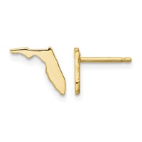 Sterling Silver Gold-plated Florida State Earrings view 1