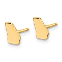 Sterling Silver Gold-plated Georgia State Earrings view 2