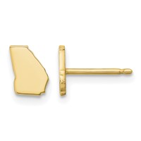 Sterling Silver Gold-plated Georgia State Earrings view 1