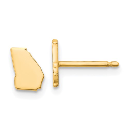 14KY Georgia State Earrings