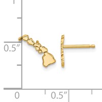 Sterling Silver Gold-plated Hawaii State Earrings view 4