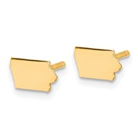Sterling Silver Gold-plated Iowa State Earrings view 2