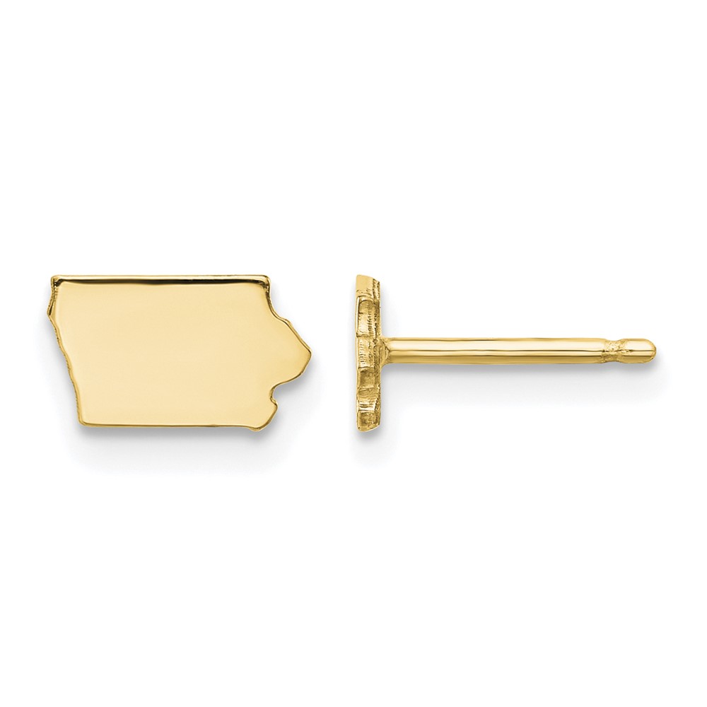 Sterling Silver Gold-plated Iowa State Earrings