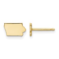 Sterling Silver Gold-plated Iowa State Earrings view 1