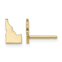 14K Yellow Gold Idaho State Earrings view 1