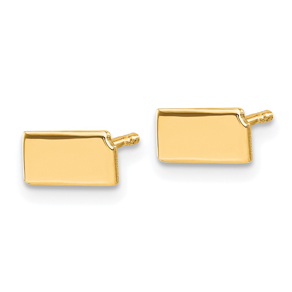 14KY Kansas State Earrings (XNE50Y-KS)