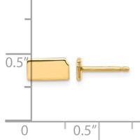 14K Yellow Gold Kansas State Earrings view 4