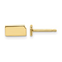 14K Yellow Gold Kansas State Earrings view 1