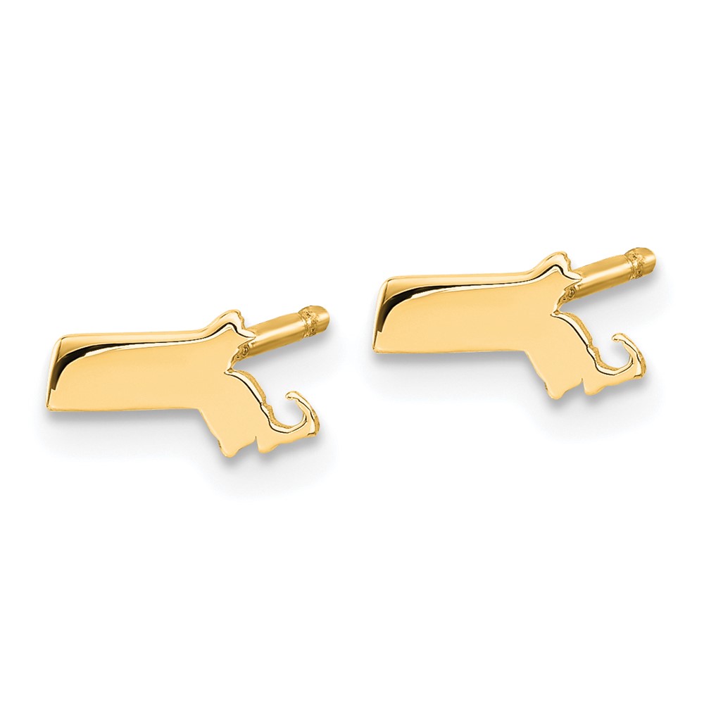 14KY Massachusetts State Earrings (XNE50Y-MA)