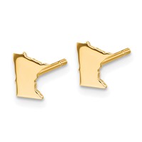 14KY Minnesota State Earrings view 2