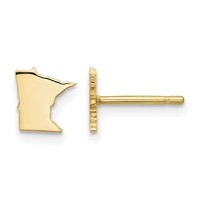 14KY Minnesota State Earrings view 1
