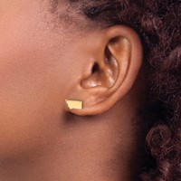 Sterling Silver Gold-plated Montana State Earrings view 3