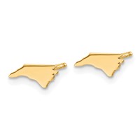 Sterling Silver Gold-plated North Carolina State Earrings view 2