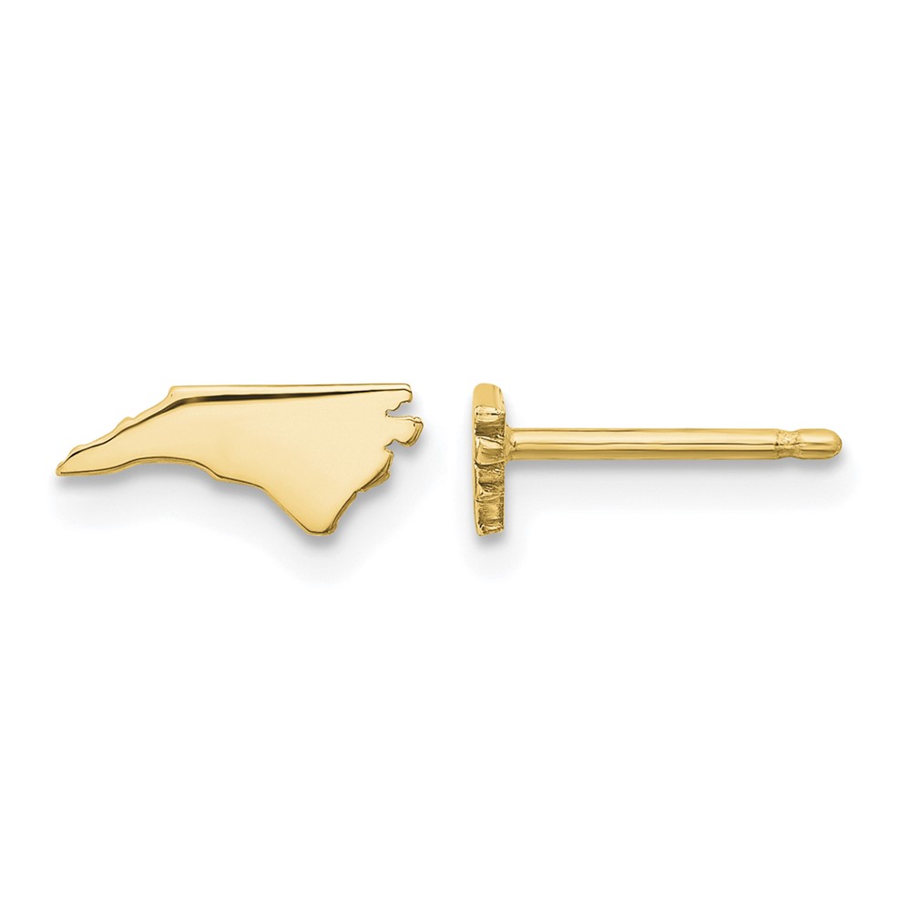 Sterling Silver Gold-plated North Carolina State Earrings