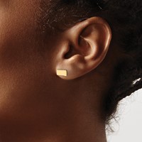 14K Yellow Gold North Dakota State Earrings view 3