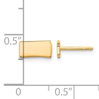14K Yellow Gold North Dakota State Earrings view 4