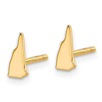 Sterling Silver Gold-plated New Hampshire State Earrings view 2