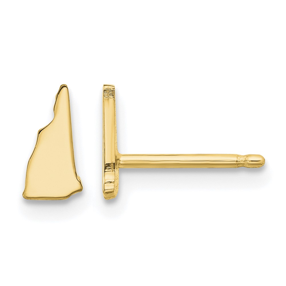 Sterling Silver Gold-plated New Hampshire State Earrings