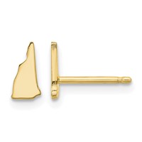 Sterling Silver Gold-plated New Hampshire State Earrings view 1