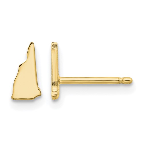 Sterling Silver Gold-plated New Hampshire State Earrings
