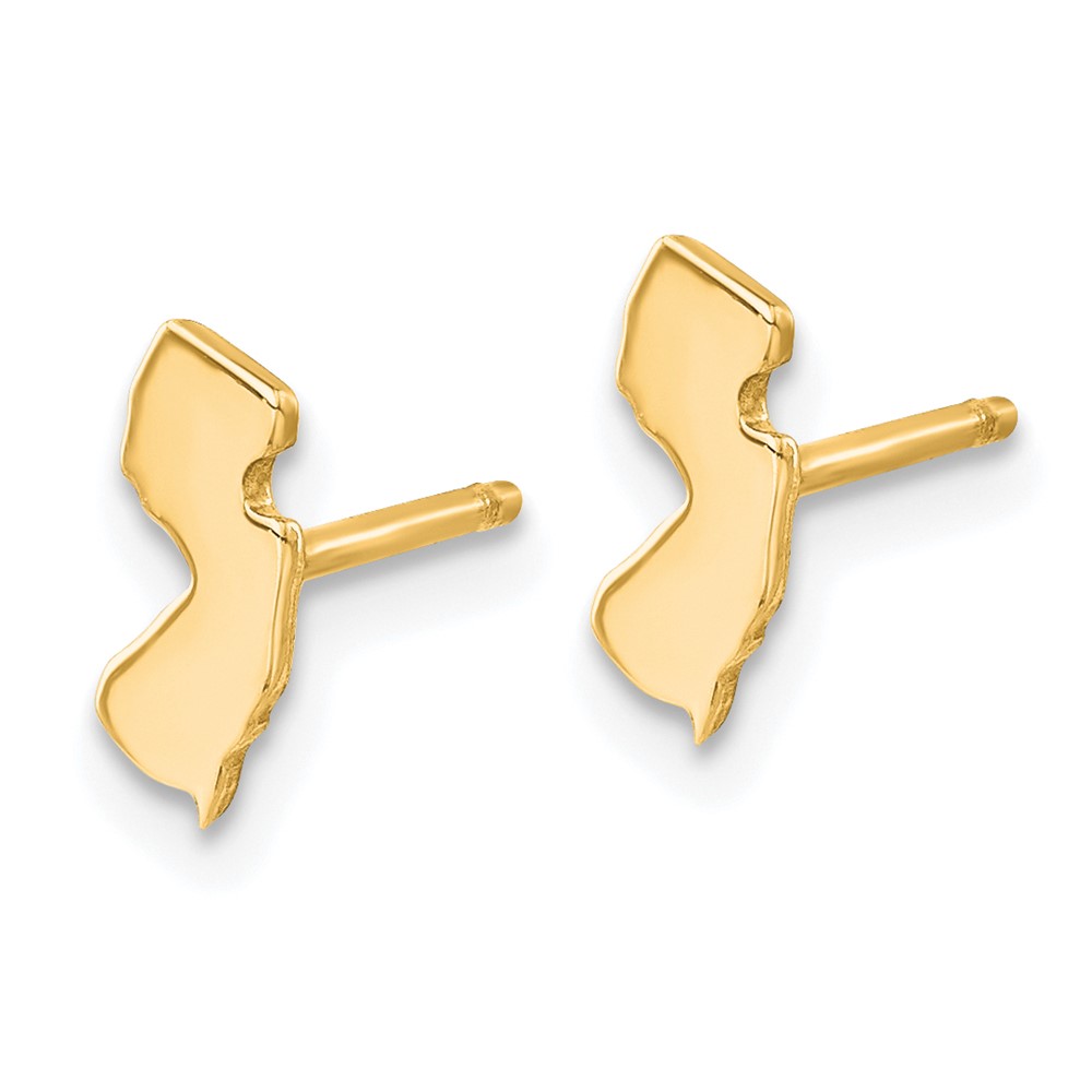 14KY New Jersey State Earrings (XNE50Y-NJ)