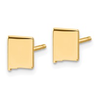 Sterling Silver Gold-plated New Mexico State Earrings view 2