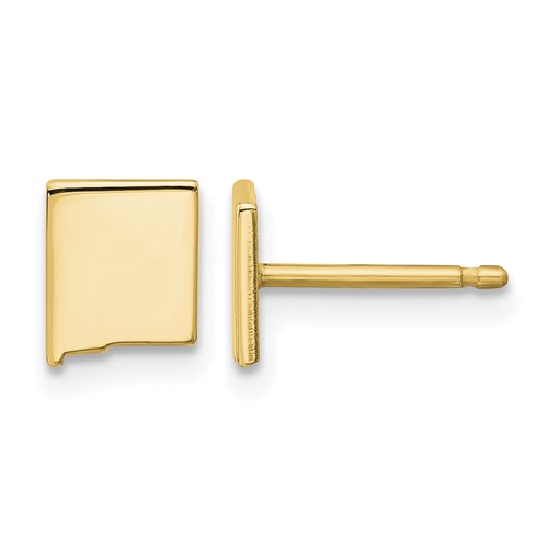 14K Yellow Gold New Mexico State Earrings