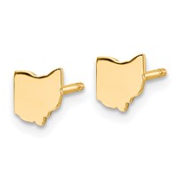 14KY Ohio State Earrings view 2
