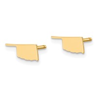 14KY Oklahoma State Earrings view 2