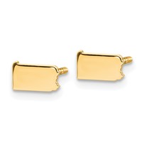 14K Yellow Gold Pennsylvania State Earrings view 2