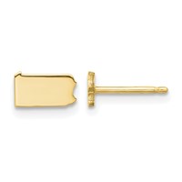 14K Yellow Gold Pennsylvania State Earrings view 1