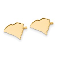 14K Yellow Gold South Carolina State Earrings view 2