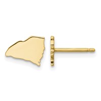 14K Yellow Gold South Carolina State Earrings view 1